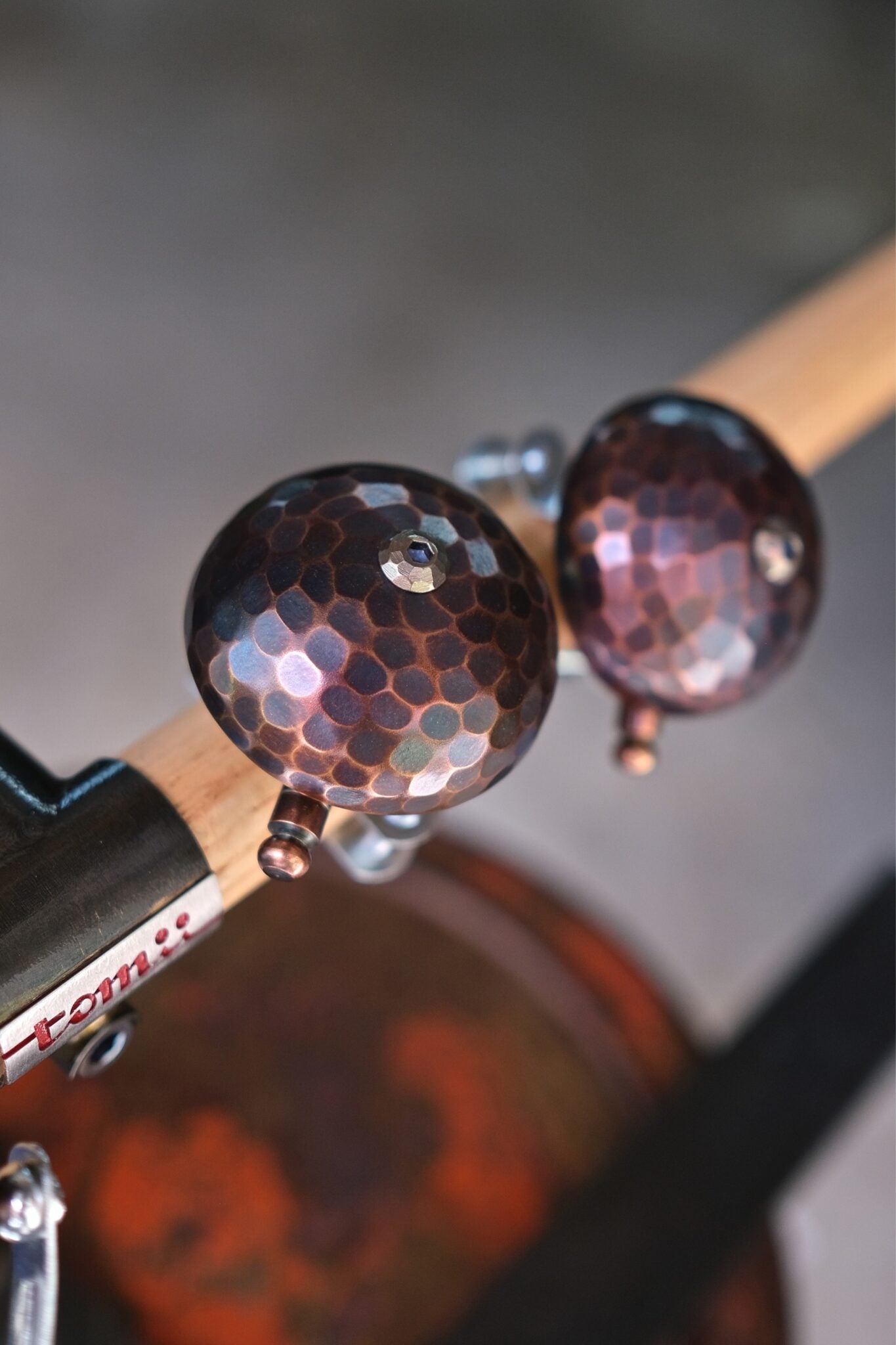 Hammered Brass Bell, Deep Grape