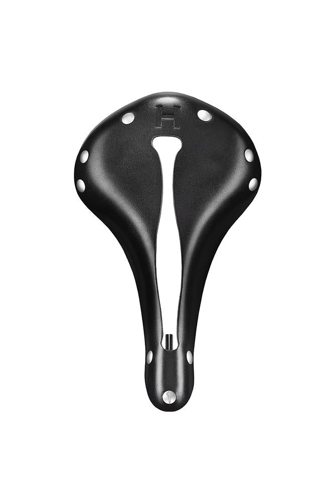 H2 Touring Saddle, Black Leather, Silver Rivets