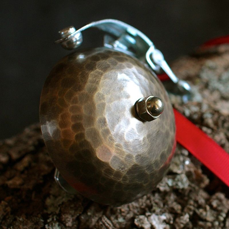 Hammered Brass Bell, Dark Brown