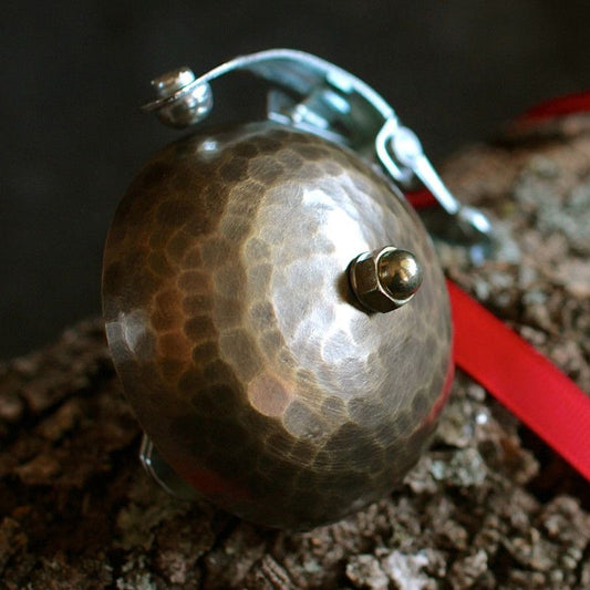 Hammered Brass Bell, Dark Brown