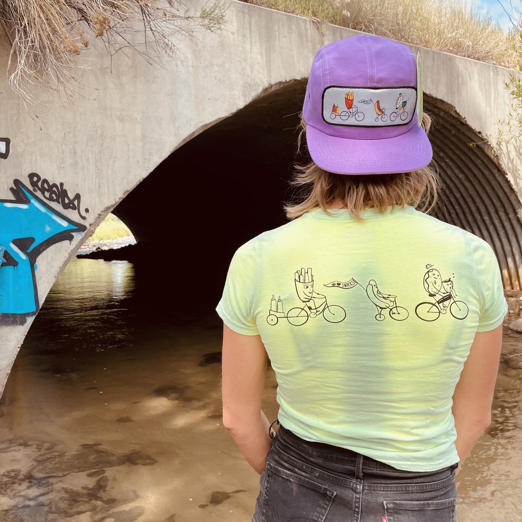 Izzy's "I Luv 2 Snacc (Pack)" Shadow Shifter Youth Tee, Green to Yellow