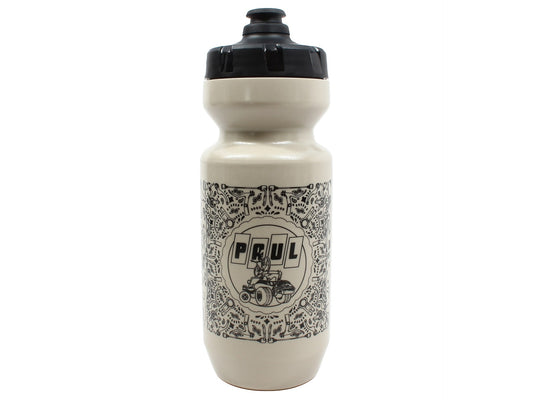 Bandana Water Bottle, 22oz, Tan Bottle/ Black Ink