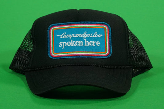Camp and Go Slow Trucker Cap, Black