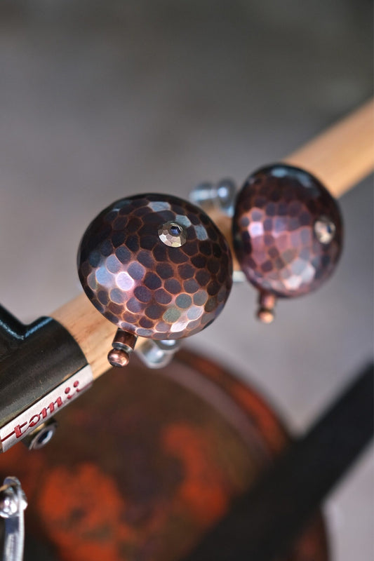 Hammered Brass Bell, Deep Grape