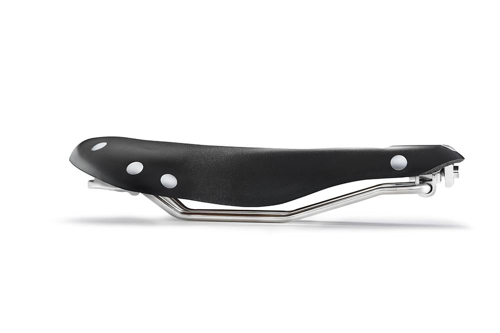 H2 Touring Saddle, Black Leather, Silver Rivets