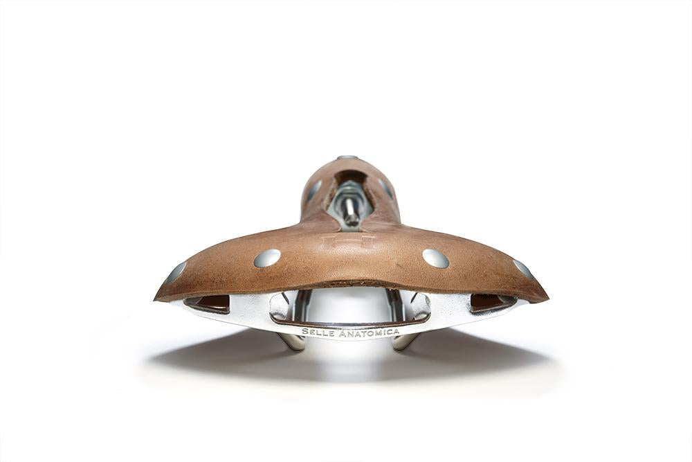 H2 Touring Saddle, Oxblood Leather, Silver Rivets