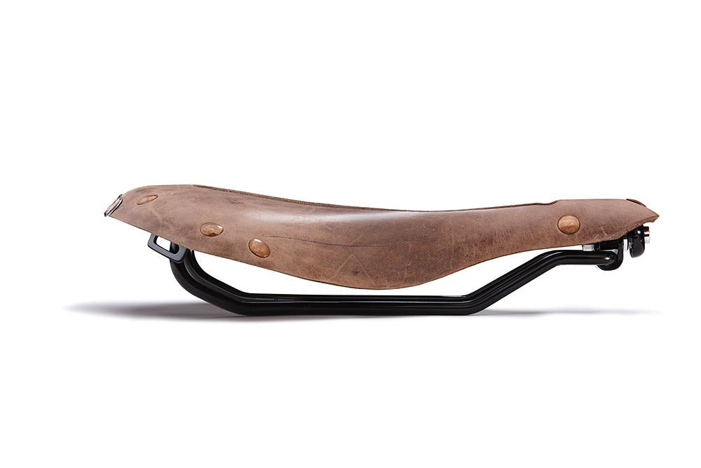 H1 Touring Saddle, Tool Leather, Copper Rivets