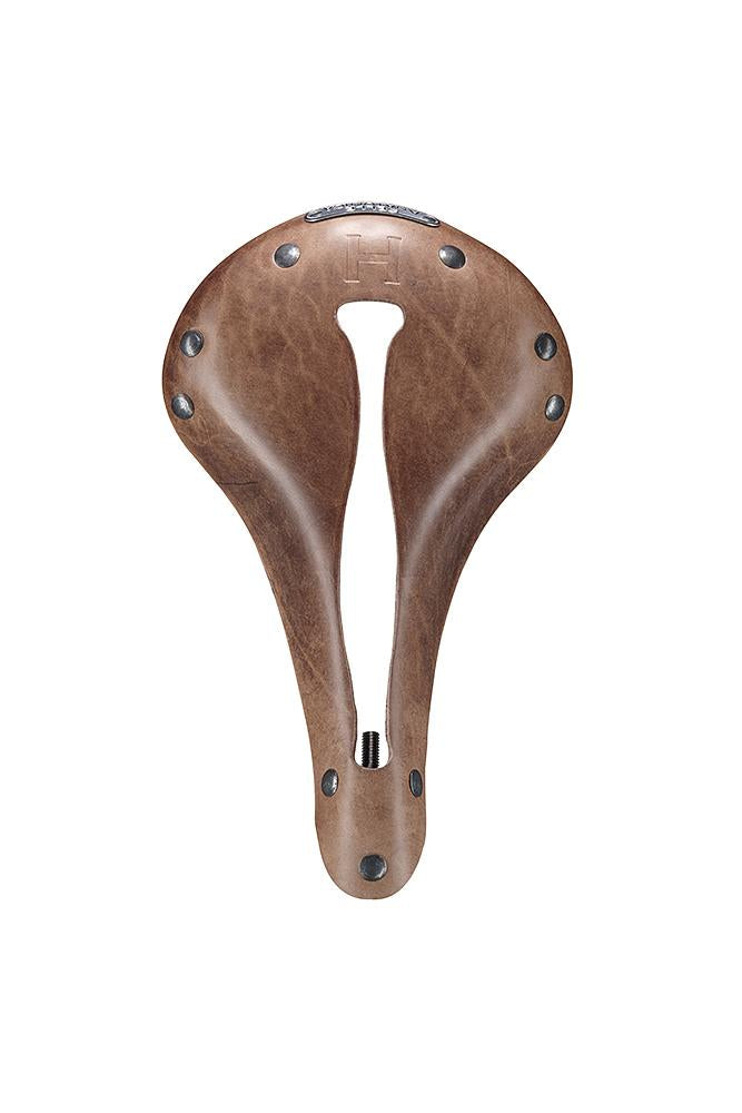 H1 Touring Saddle, Tool Leather, Gun Metal Rivets