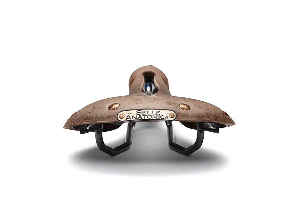 H1 Touring Saddle, Tool Leather, Copper Rivets