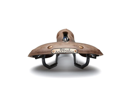 H1 Touring Saddle, Tool Leather, Copper Rivets