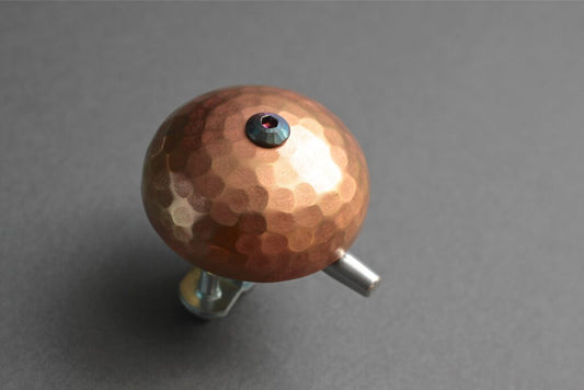 Hammered Brass Bell, Pink Gold