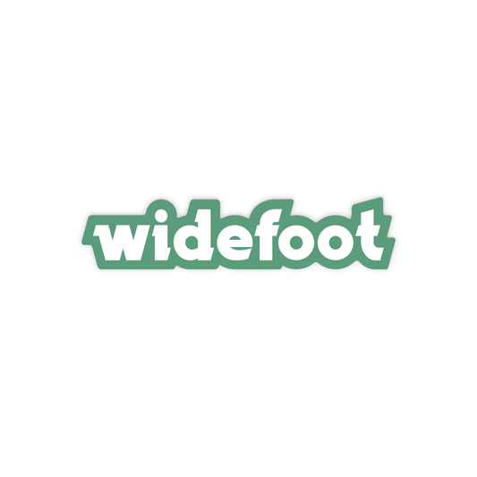 Widefoot Logotype Sticker, Green/White