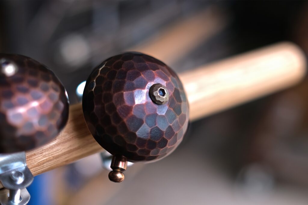 Hammered Brass Bell, Deep Grape