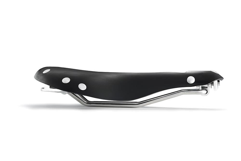 R2 Touring Saddle, Black Rubber, Silver Rivets