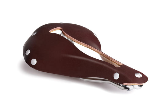 X2 Touring Saddle, Oxblood Leather, Silver Rivets
