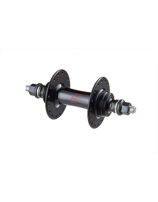High-Flange Track Hub, Front, Black