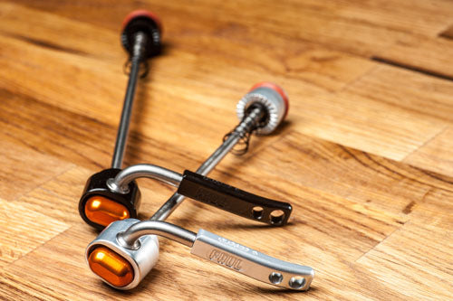 Quick-release Skewer, Pair, 100mm & 130/135mm, Purple W/black Head